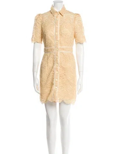 Pre-owned Sandro Mini Dress In Neutral