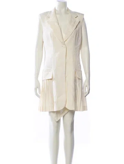 Pre-owned Sandro Mini Dress In Neutral