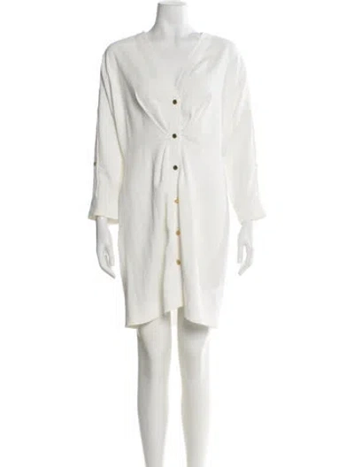 Pre-owned Sandro Mini Dress In Neutral