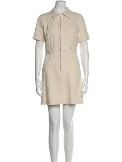 Pre-owned Sandro Mini Dress In Neutral