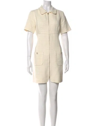 Pre-owned Sandro Mini Dress In Neutral