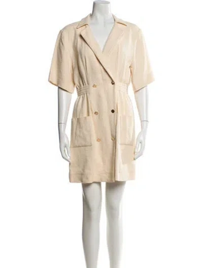 Pre-owned Sandro Mini Dress In Neutral