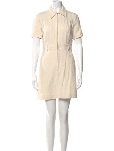 Pre-owned Sandro Mini Dress In Neutral