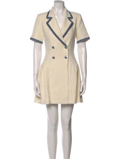 Pre-owned Sandro Mini Dress In Neutral