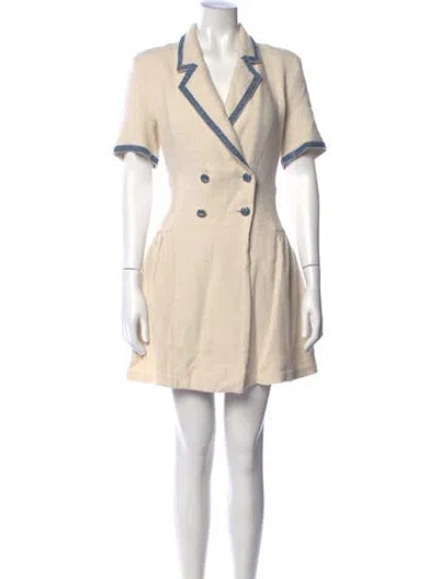 Pre-owned Sandro Mini Dress In Neutral