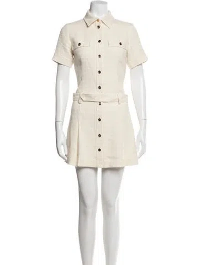 Pre-owned Sandro Mini Dress In Neutral