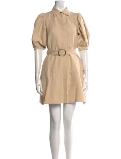 Pre-owned Sandro Mini Dress In Neutral