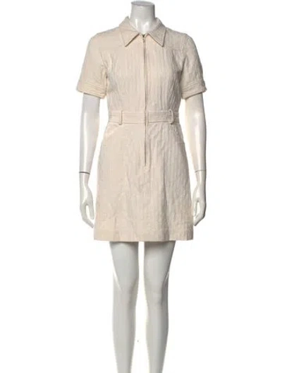 Pre-owned Sandro Mini Dress In Neutrals