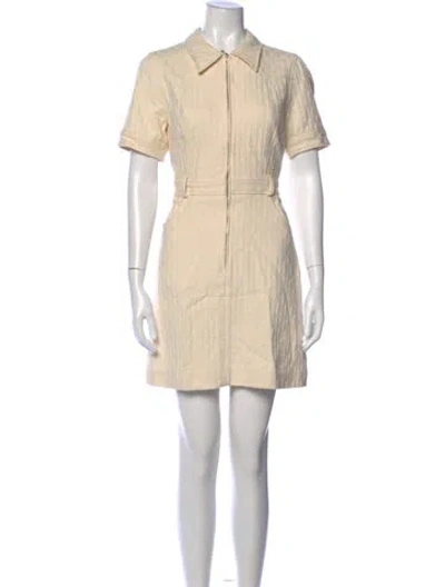 Pre-owned Sandro Mini Dress In Neutrals