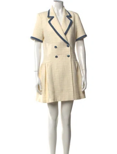Pre-owned Sandro Mini Dress In Neutrals