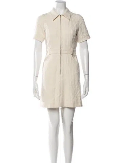 Pre-owned Sandro Mini Dress In Neutrals