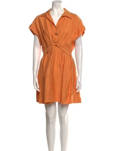 Pre-owned Sandro Mini Dress In Orange