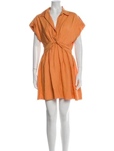 Pre-owned Sandro Mini Dress In Orange