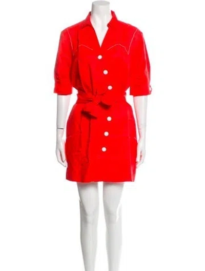 Pre-owned Sandro Mini Dress In Orange