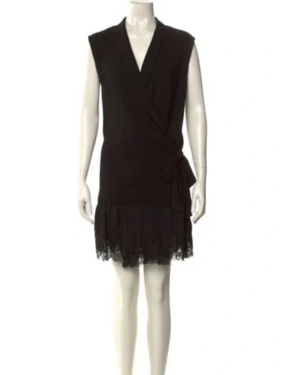 Pre-owned Sandro Mini Dress W/ Tags In Black