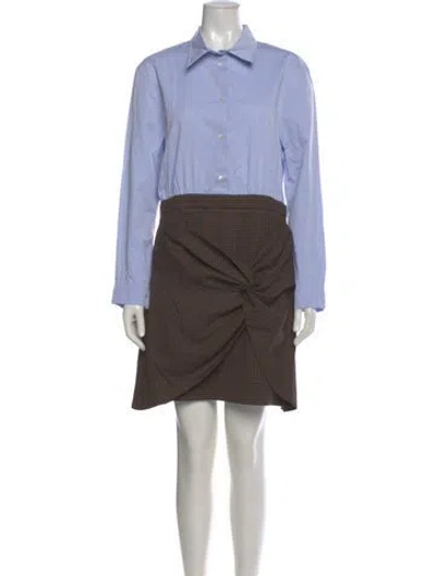 Pre-owned Sandro Mini Dress W/ Tags In Blue