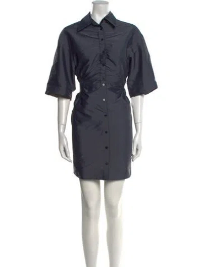 Pre-owned Sandro Mini Dress W/ Tags In Blue