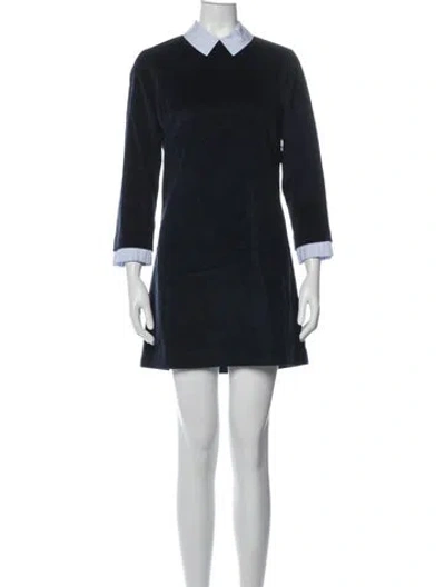 Pre-owned Sandro Mini Dress W/ Tags In Blue