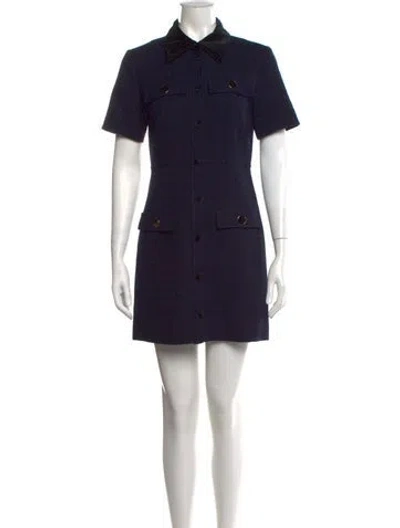 Pre-owned Sandro Mini Dress W/ Tags In Blue