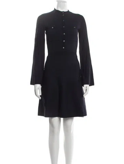 Pre-owned Sandro Mini Dress W/ Tags In Blue