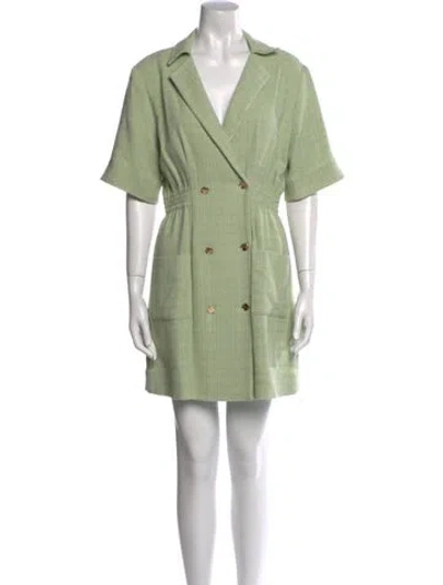 Pre-owned Sandro Mini Dress W/ Tags In Green