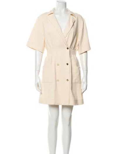 Pre-owned Sandro Mini Dress W/ Tags In Neutral