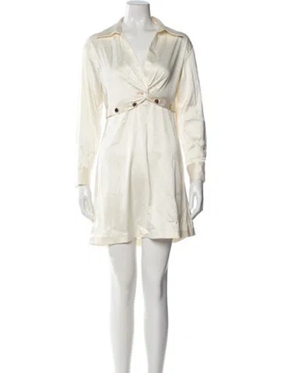 Pre-owned Sandro Mini Dress In White