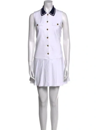 Pre-owned Sandro Mini Dress In White