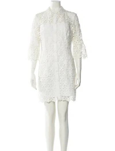 Pre-owned Sandro Mini Dress In White