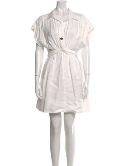 Pre-owned Sandro Mini Dress In White