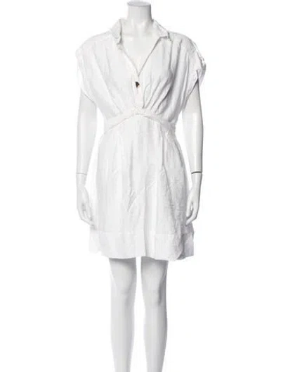 Pre-owned Sandro Mini Dress In White