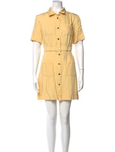 Pre-owned Sandro Mini Dress In Yellow