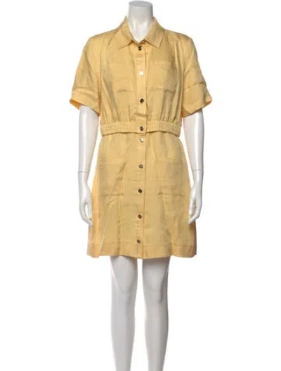 Pre-owned Sandro Mini Dress In Yellow
