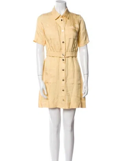 Pre-owned Sandro Mini Dress In Yellow