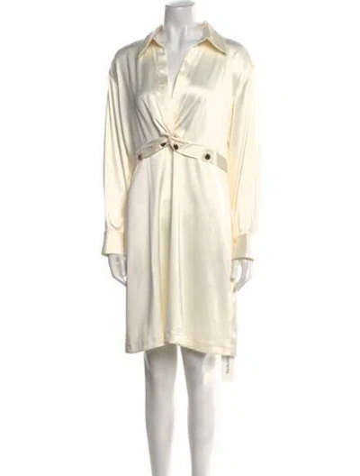 Pre-owned Sandro Mini Dress In Yellow