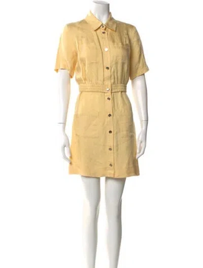 Pre-owned Sandro Mini Dress In Yellow