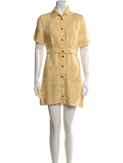 Pre-owned Sandro Mini Dress In Yellow