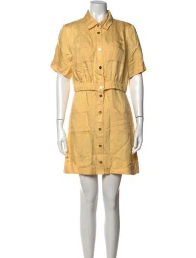 Pre-owned Sandro Mini Dress In Yellow