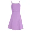 Sandro Mini Elize Crystal-embellished Knitted Dress In Purple Viscose In Purple