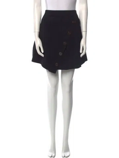Pre-owned Sandro Mini Skirt In Black
