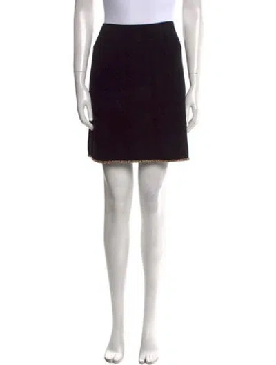 Pre-owned Sandro Mini Skirt In Black