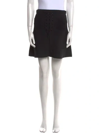 Pre-owned Sandro Mini Skirt In Black
