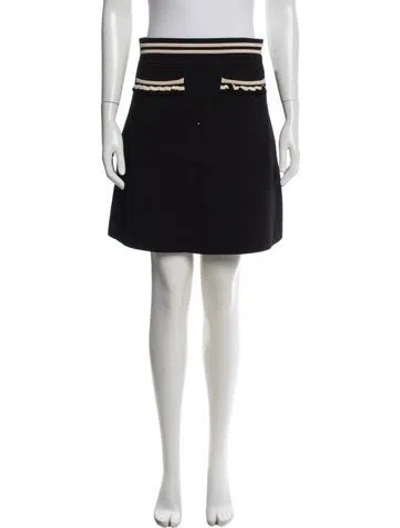 Pre-owned Sandro Mini Skirt In Black
