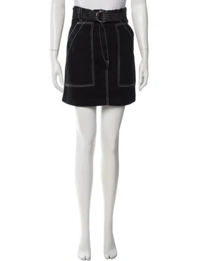 Pre-owned Sandro Mini Skirt In Black