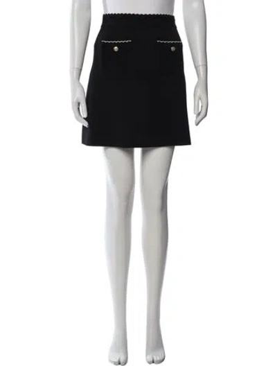 Pre-owned Sandro Mini Skirt In Black/neutrals