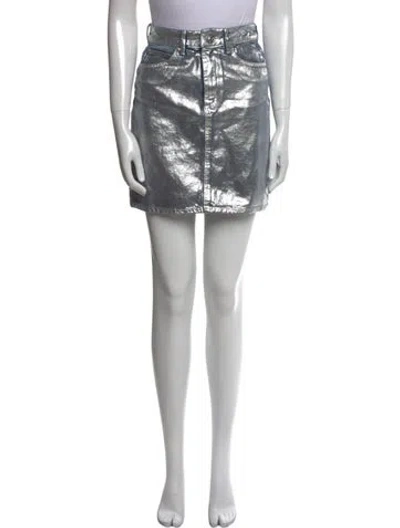 Pre-owned Sandro Mini Skirt In Blue