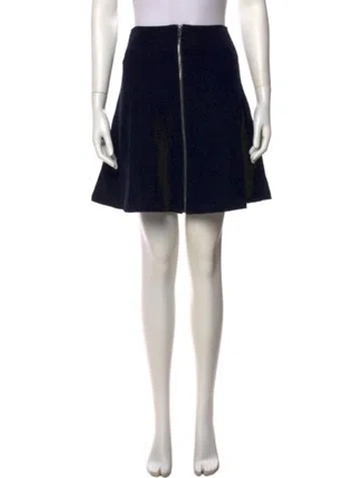 Pre-owned Sandro Mini Skirt In Blue