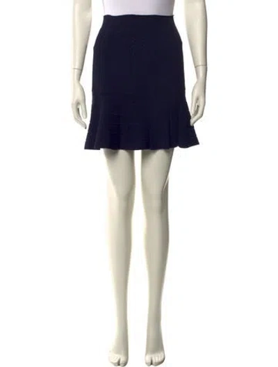 Pre-owned Sandro Mini Skirt In Blue