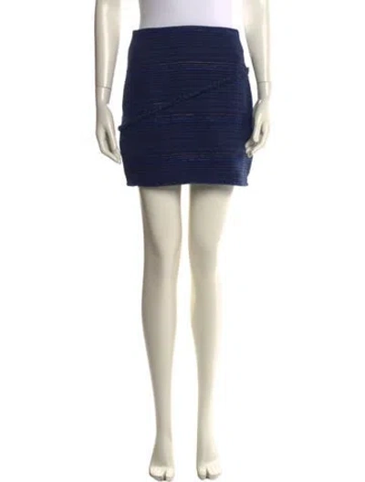 Pre-owned Sandro Mini Skirt In Blue