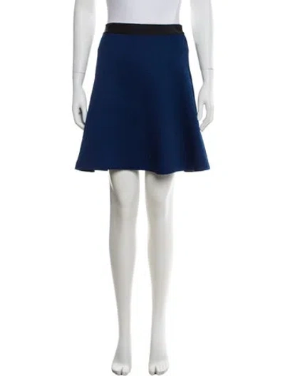 Pre-owned Sandro Mini Skirt In Blue